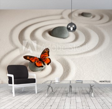 Image de Zen rocks with butterfly